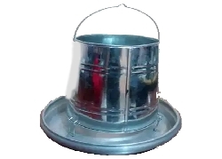 COMEDERO ALUMINIO ALUZINC MEDIANO 5 KILOS MISTIPLAS SOLUCIONES AVICOLAS